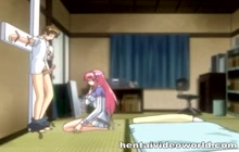 Hentai couple playing a sex game