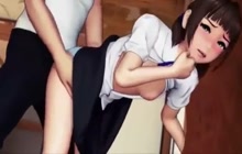 School teen girl screwing with her sensei