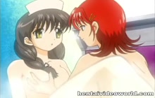 Hentai lesbians make out