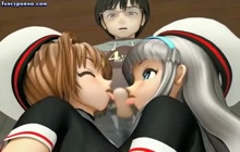 Cute Anime Girls In Threesome